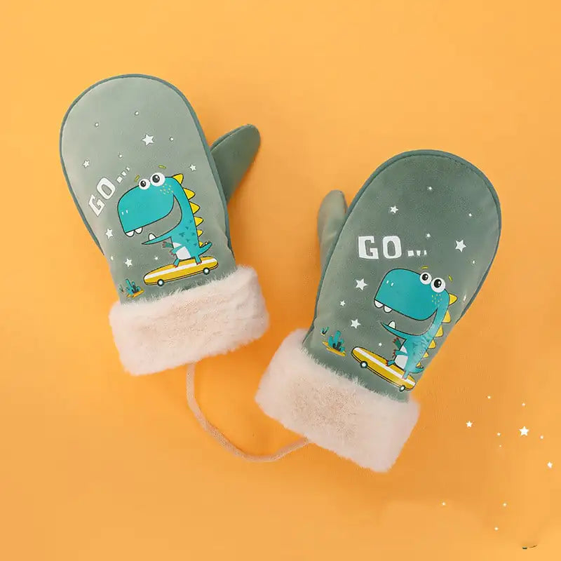 Cartoon Velvet Mittens