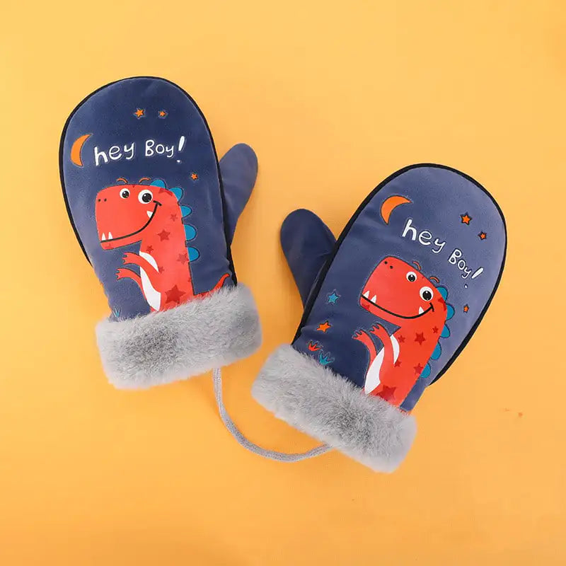Cartoon Velvet Mittens