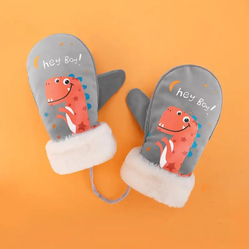 Cartoon Velvet Mittens