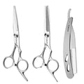 VXKOCZS Hair Thinning Scissors Set - 3 PCS Haircutting ScissorsIncludes Barber Scissors & Thinning Shears Ergonomic Blades for Precision Cutting Suitable for Men Women Children & Pets