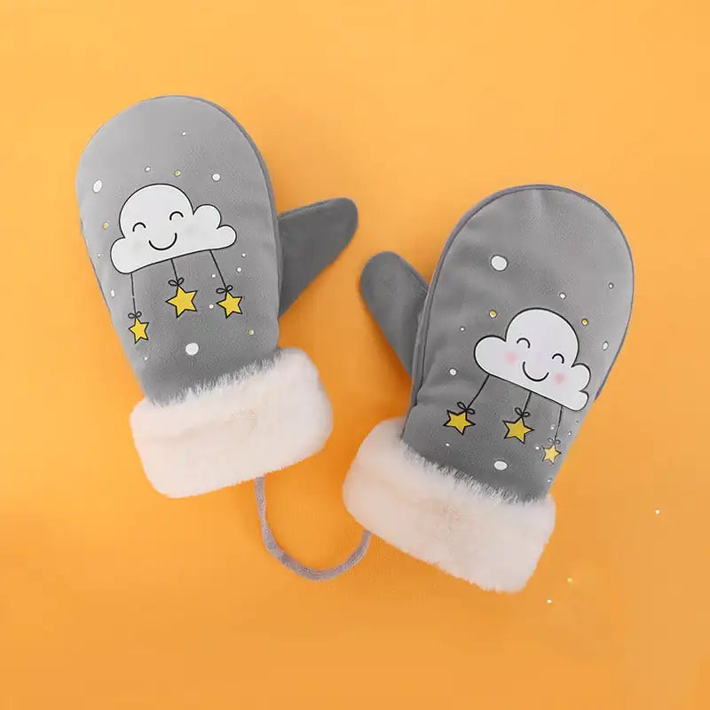 Cartoon Velvet Mittens